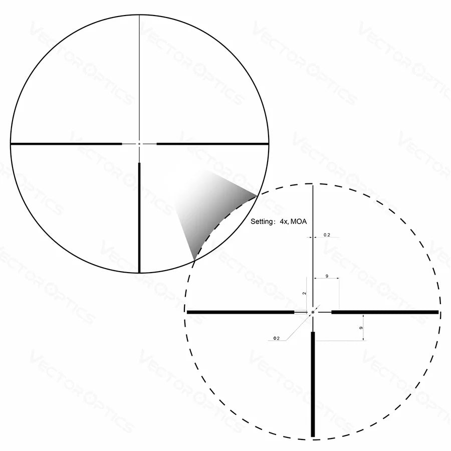 Vector Optics Grizzly 1-4x24 Riflescope with Illuminated Reticle