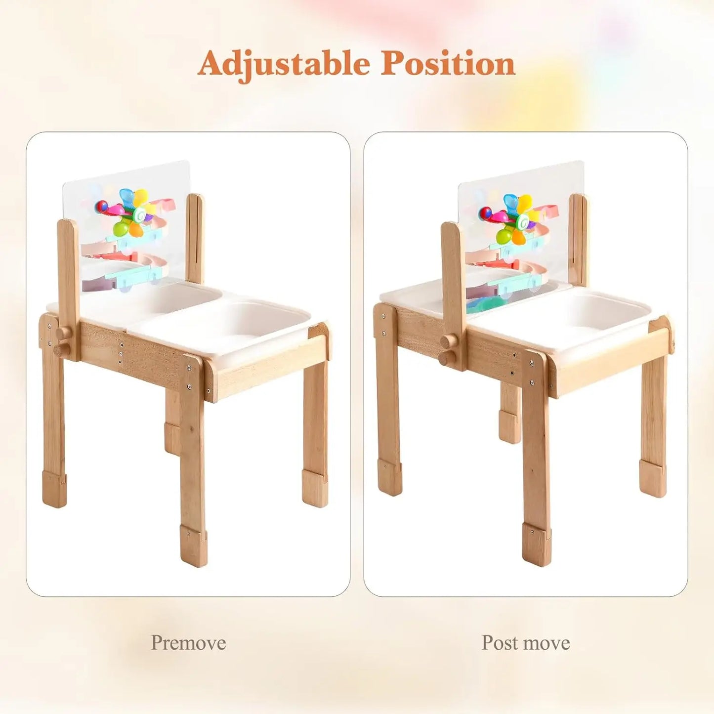 4 in 1 Sand and Water Table for Kids with Storage Bins