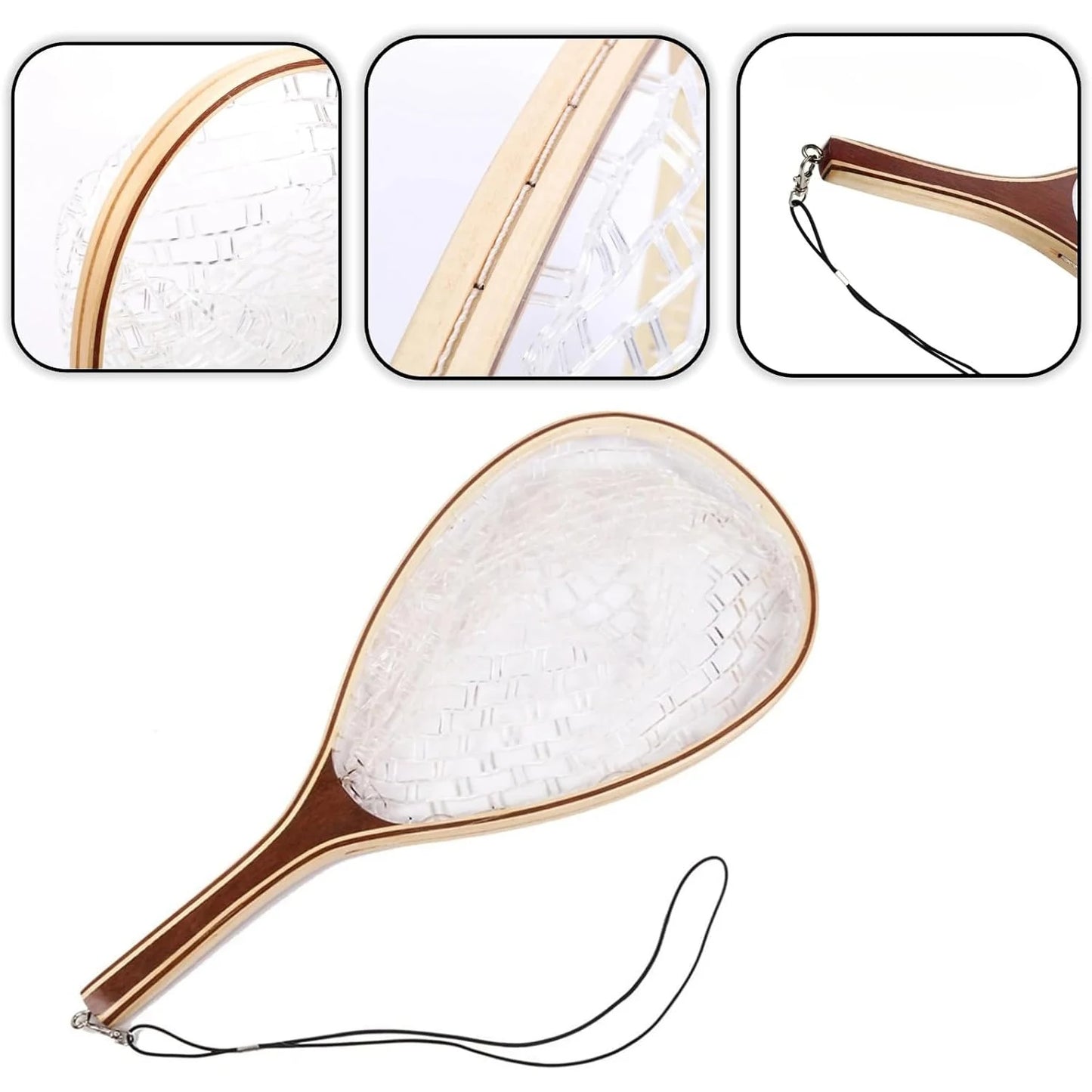 Fly Fishing Net Soft Mesh Trout Net With Handle For Release
