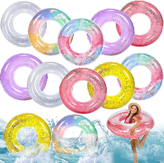 Colorful Inflatable Pool Float Rings for Kids Fun