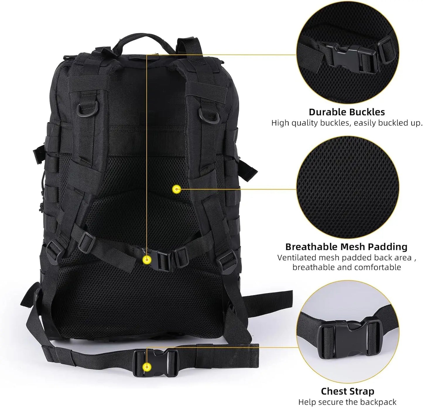 Military Tactical Backpack 45L Water Resistant for Ultimate Outdoor Adventure