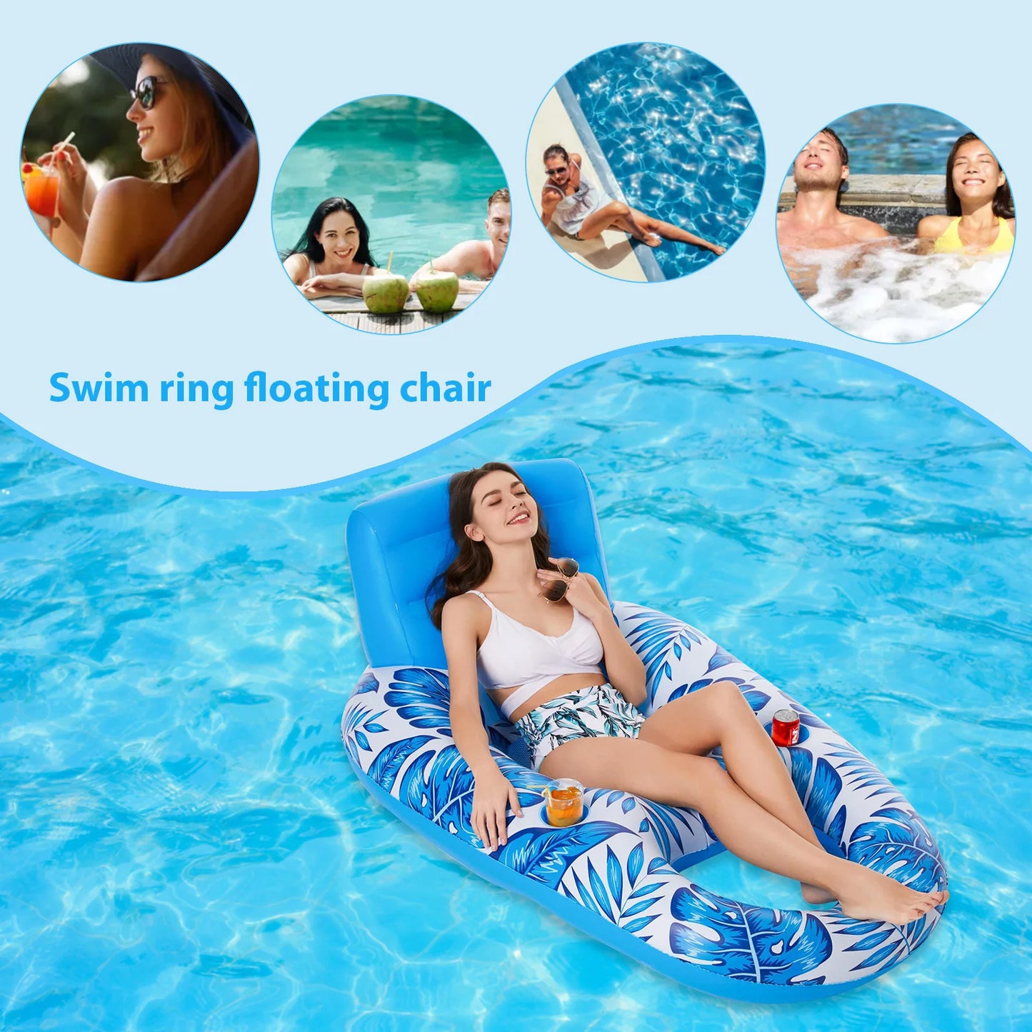Inflatable Pool Float Chair for Ultimate Relaxation