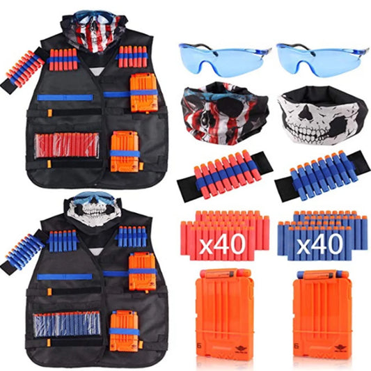 Kids Nerf Vest Kit Soft Protective Undershirt Bundle