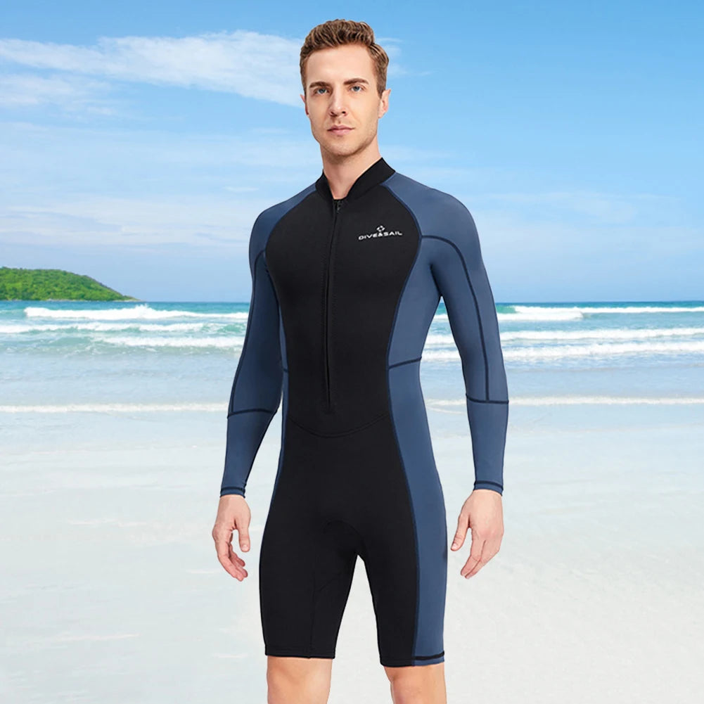 Neoprene Diving Suit for Men with Zipper and Anti-Scratch Protection
