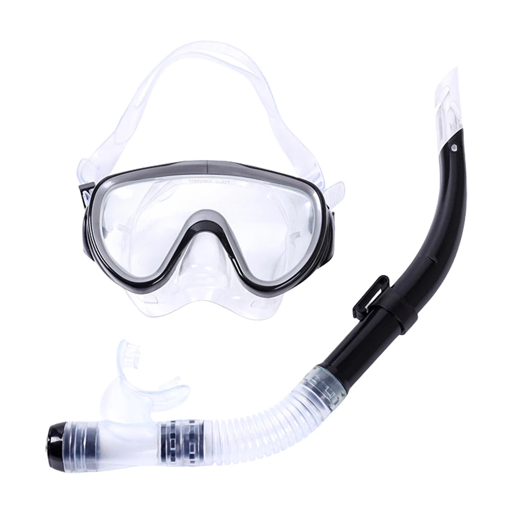 Adjustable Diving Mask And Snorkel Set No Leakage Anti Fog