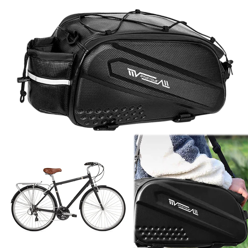 Waterproof Bike Rear Rack Bag Multifunction Cargo Carrier