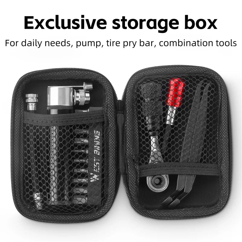 WEST BIKING Professional Bike Tools Portable Ratchet Wrench kit Tire Lever Mini Pump Multifunction Tools Road Bike MTB Accessory