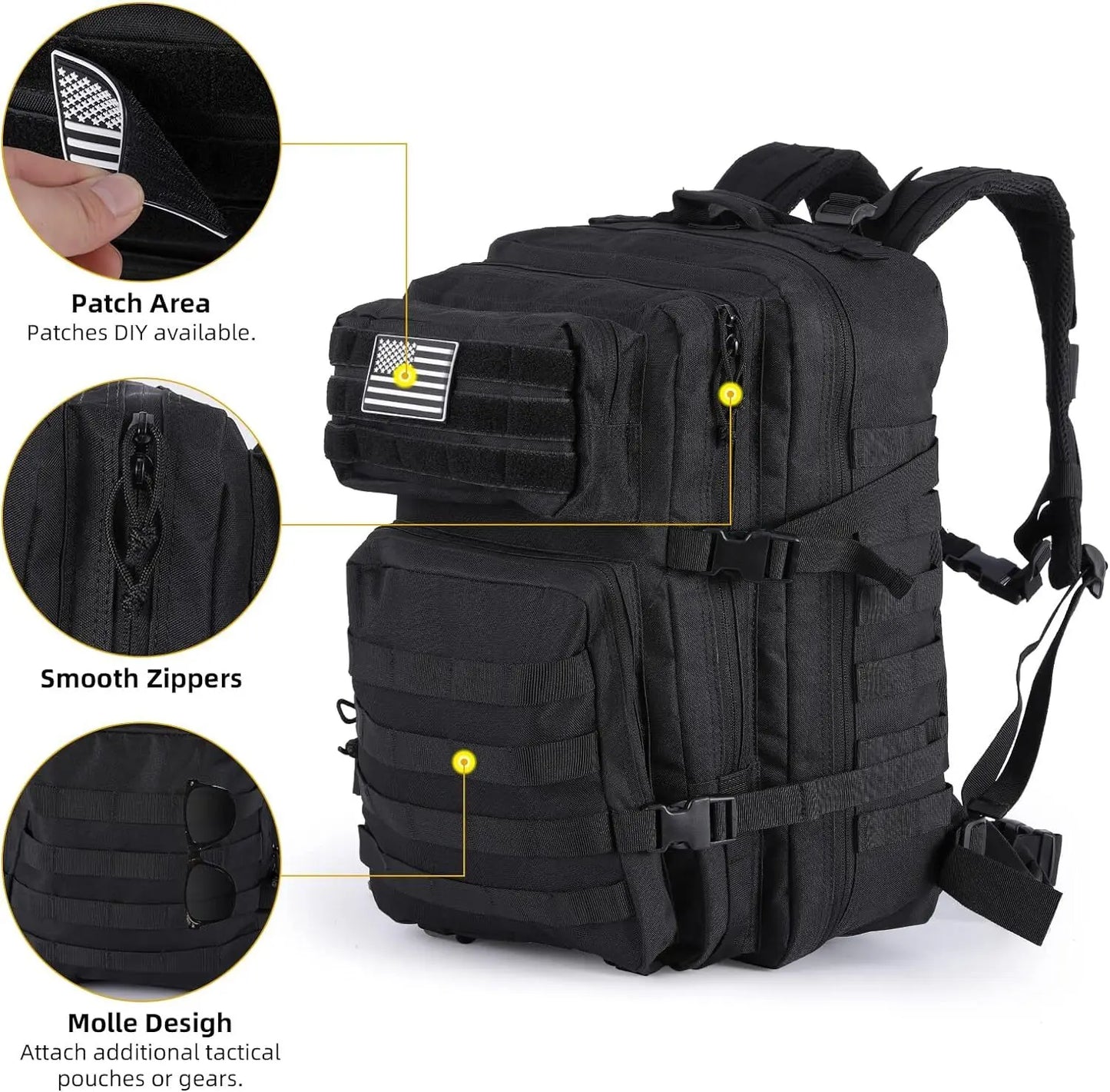 Military Tactical Backpack 45L Water Resistant for Ultimate Outdoor Adventure