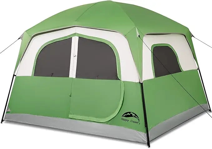 Happy Travel 6 Person Waterproof Camping Tent Easy Setup