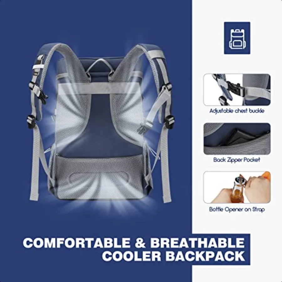 Insulated Cooler Backpack for Camping and Hiking