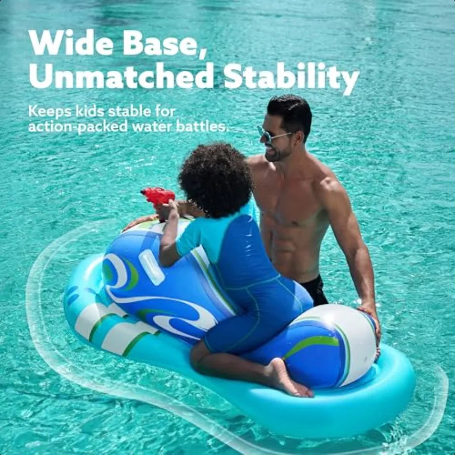 Inflatable Jet Ski Pool Float with Water Gun for Summer Fun