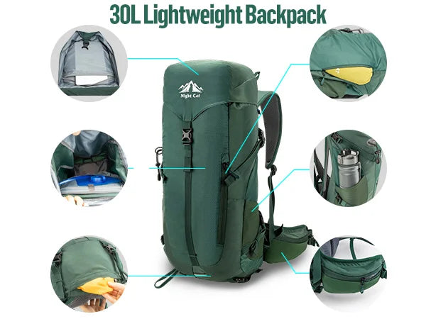 Ultralight 30L Hiking Backpack with Ergonomic Support
