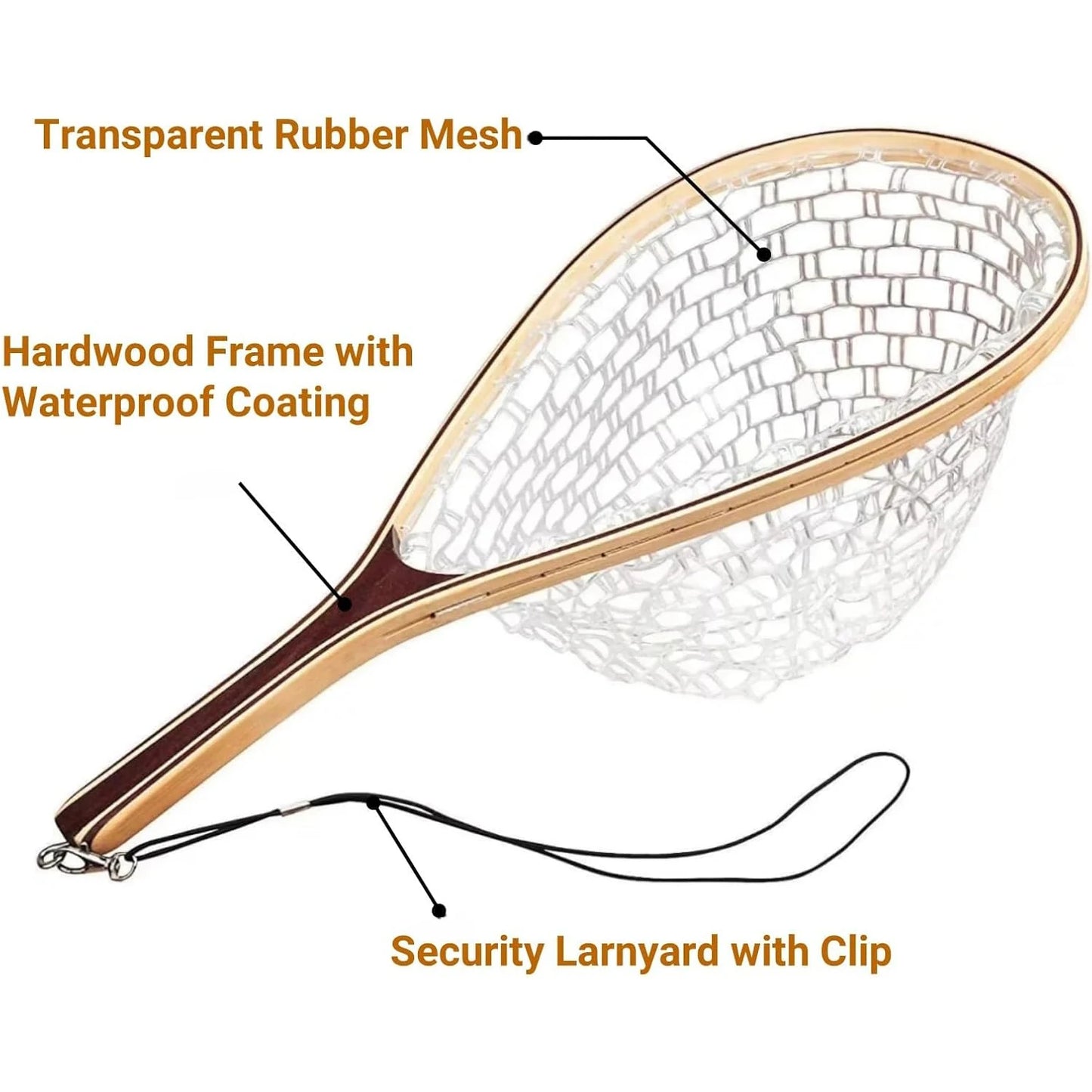 Fly Fishing Net Soft Mesh Trout Net With Handle For Release