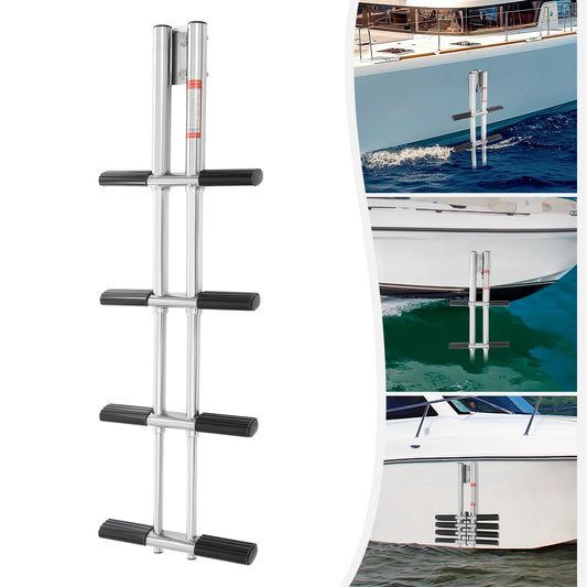Stainless Steel Telescopic Boat Ladder Foldable Portable Durable
