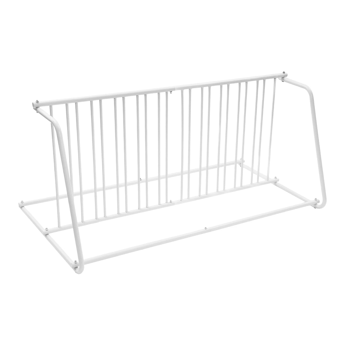 Bike Rack Stand/Dual Sided Bicycle Storage Stand White Rust-Proof for Cycling Activities Shopping Centers Bicycle Shops Schools