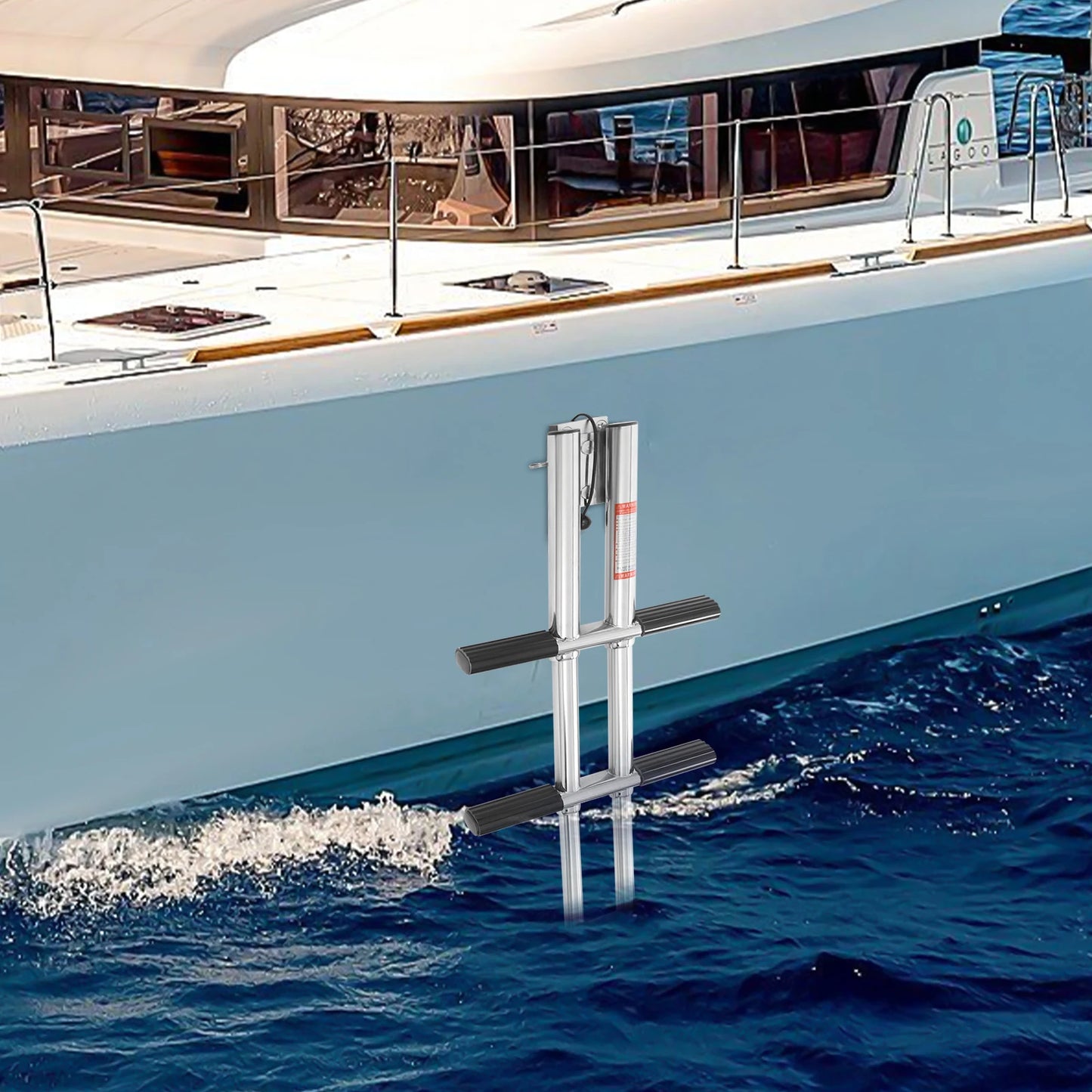 Portable Stainless Steel Telescopic Boat Ladder for Easy Launching