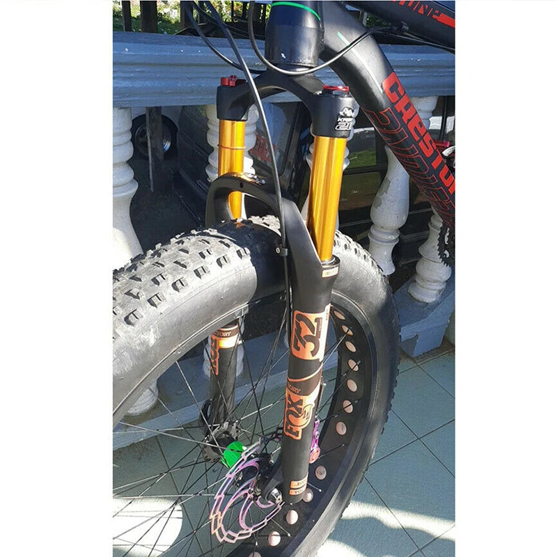 KRSEC 26 Inch MTB Snow Bike Suspension Fork Rebound Adjustment MTB Bike Fat Air Fork 4.0" Tire Mountain Bike Fork 135mm