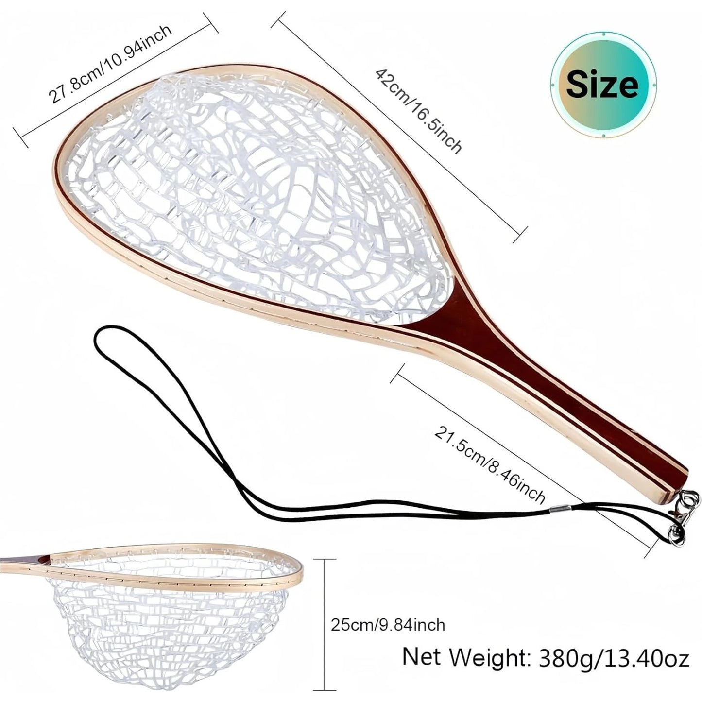 Fly Fishing Net Soft Mesh Trout Net With Handle For Release