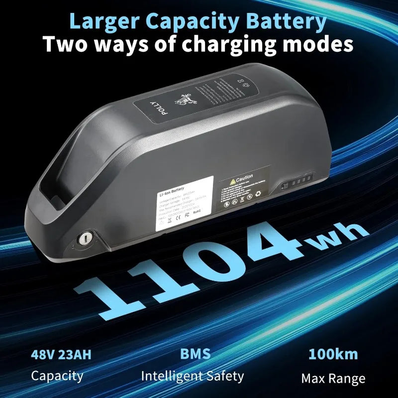 AWD Electric Bike for Adults, Peak 4000W Power 26” Fat Tire Ebike, 34MPH Motor Electric Bicycles, 48V 23AH Removable Batter