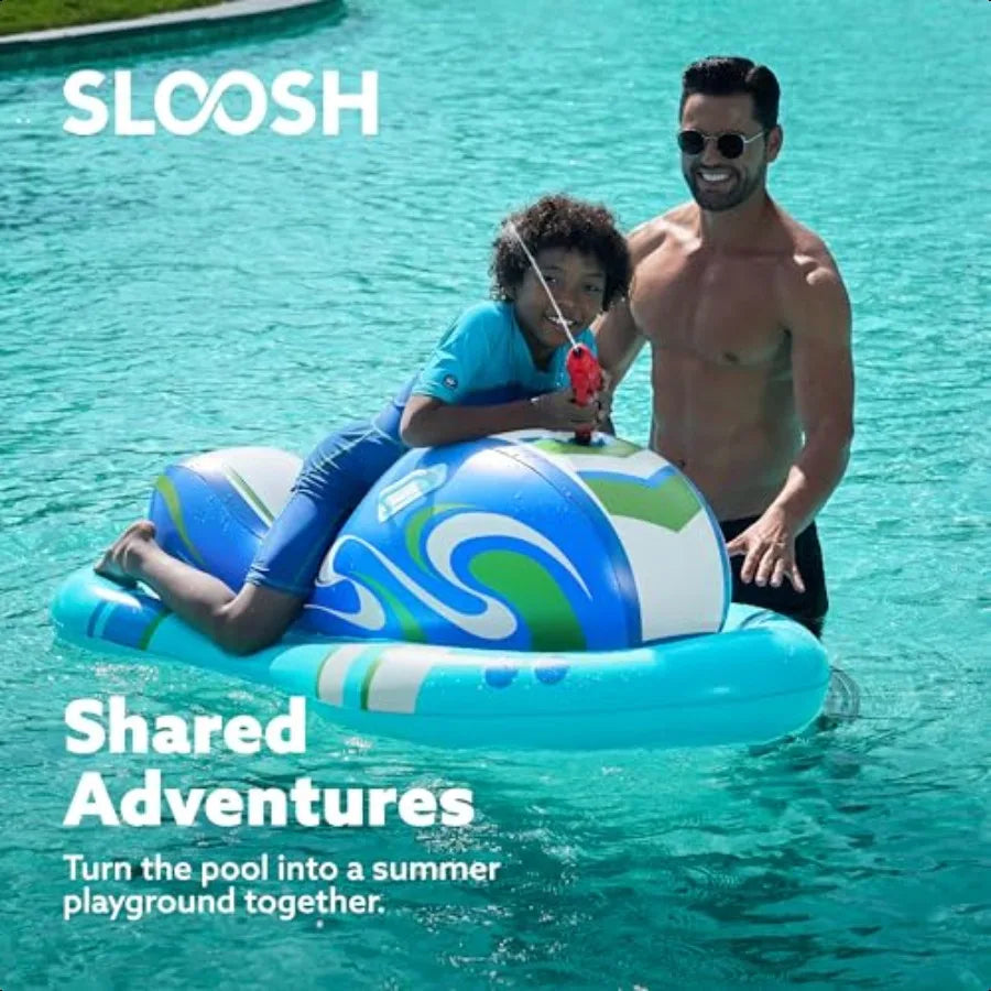 Inflatable Jet Ski Pool Float with Water Gun for Summer Fun