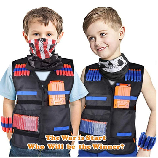 Kids Nerf Vest Kit For Outdoor Play With Soft Undershirt