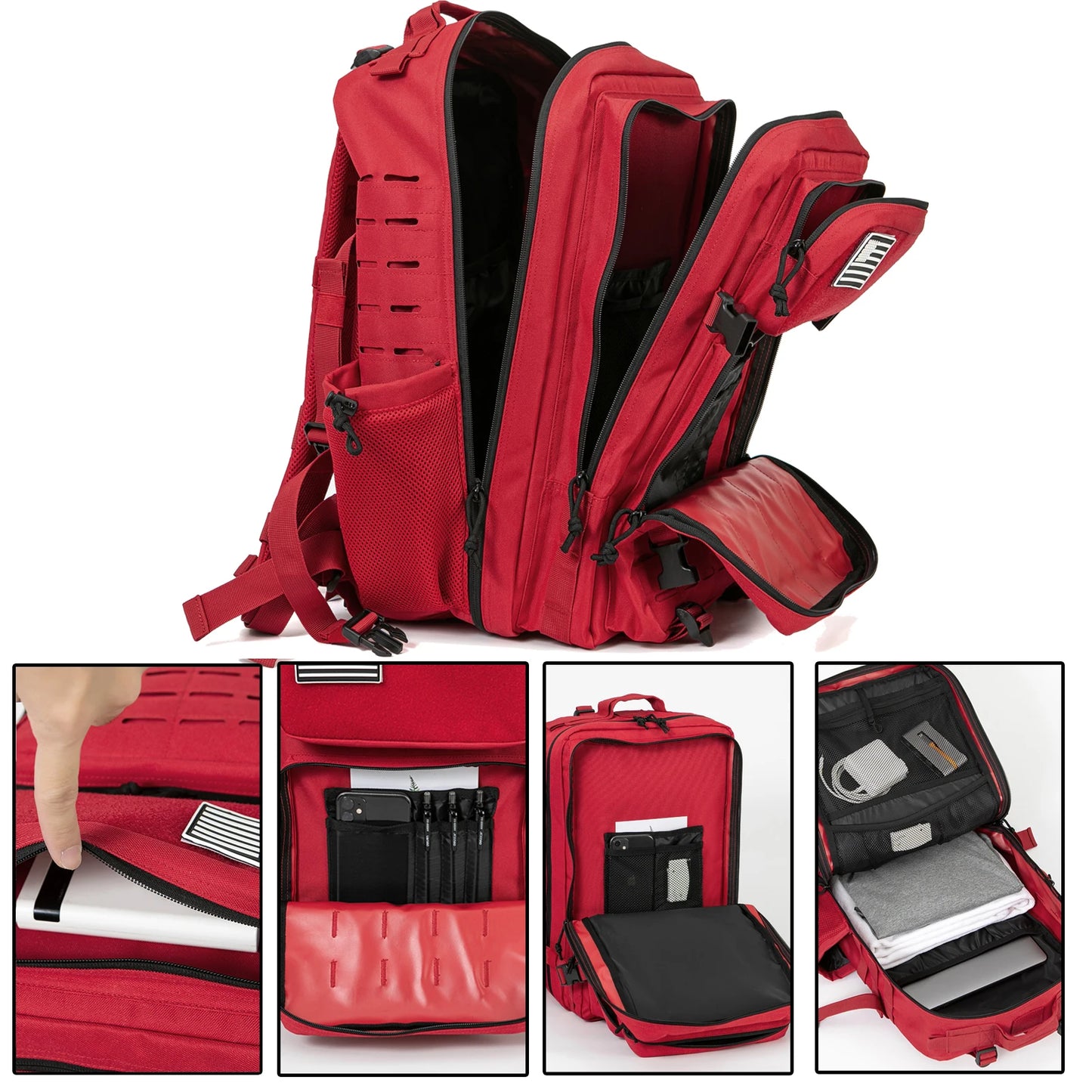 45L Tactical Backpack With Double Cup Holder For Hunting