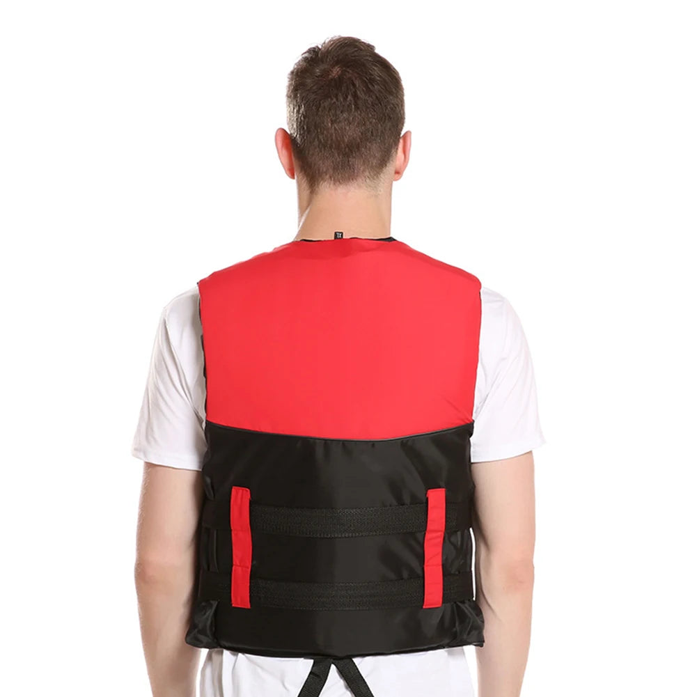 Red Buoyancy Life Vest for Water Sports Safety
