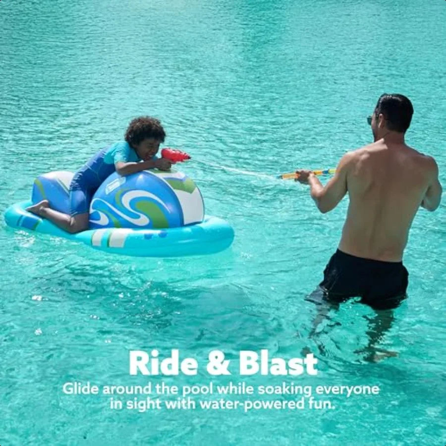 Inflatable Jet Ski Pool Float with Water Gun for Summer Fun