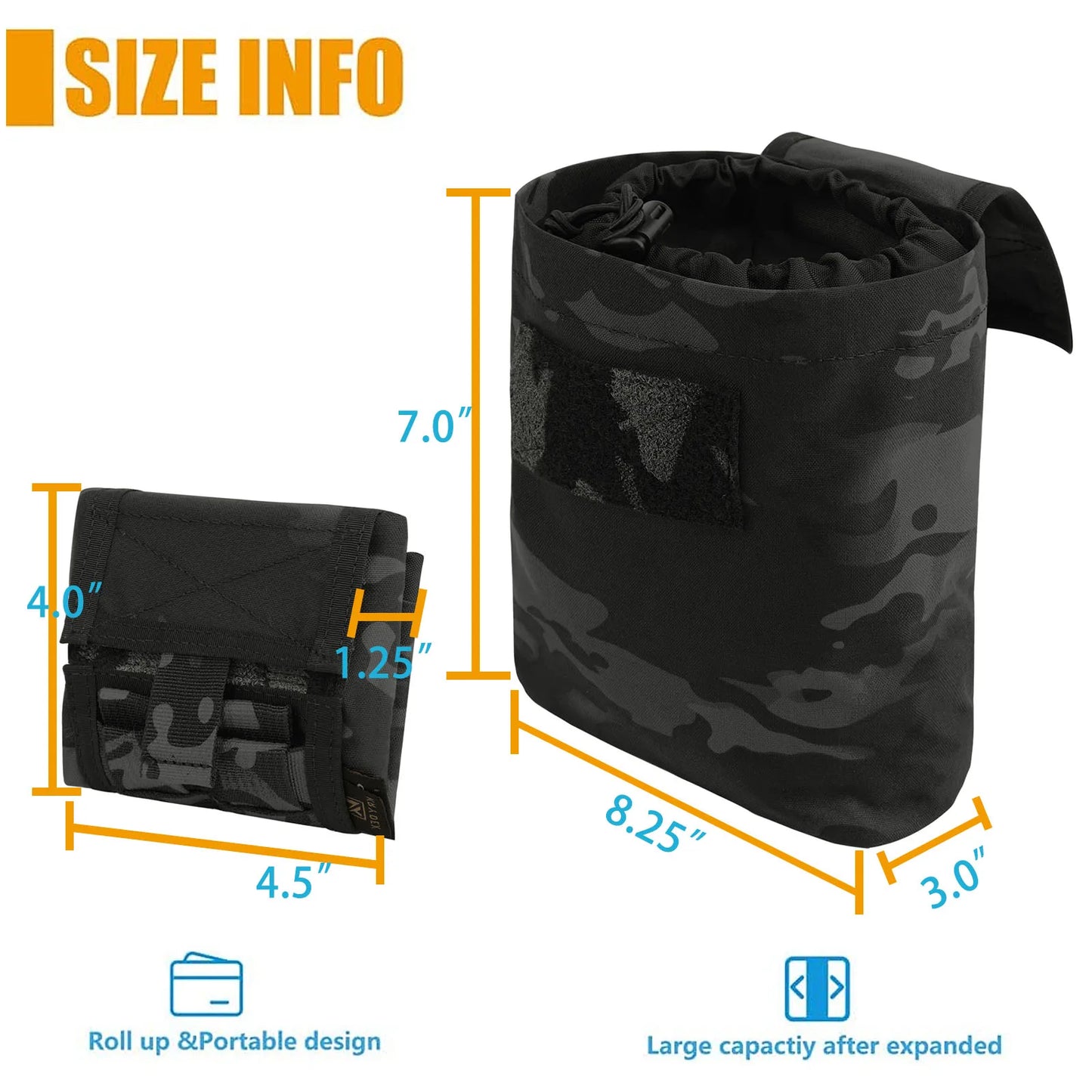 KRYDEX MOLLE Foldable Dump Pouch Magazine Recovery