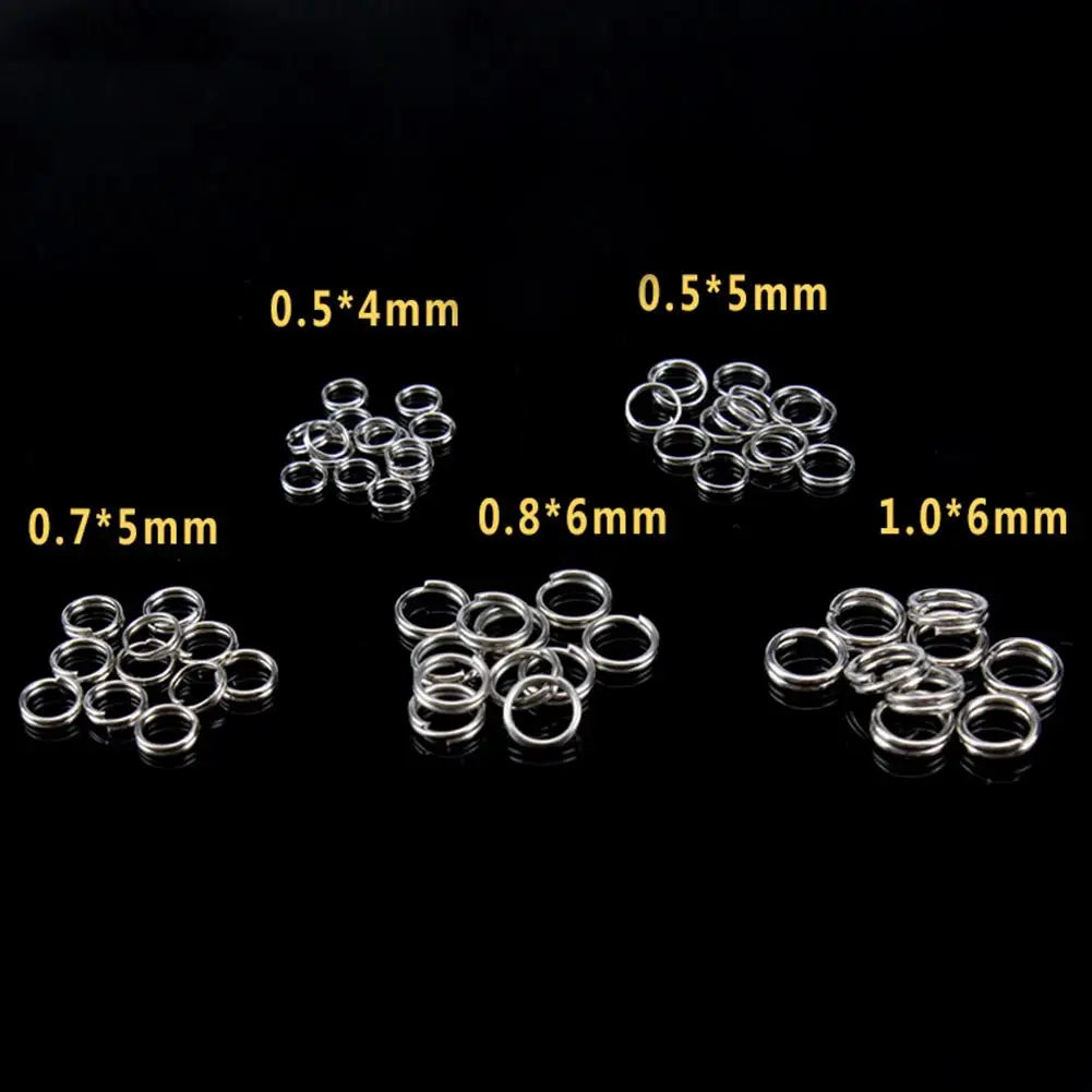 250pcs Stainless Steel Fishing Split Rings for Durable Tackle