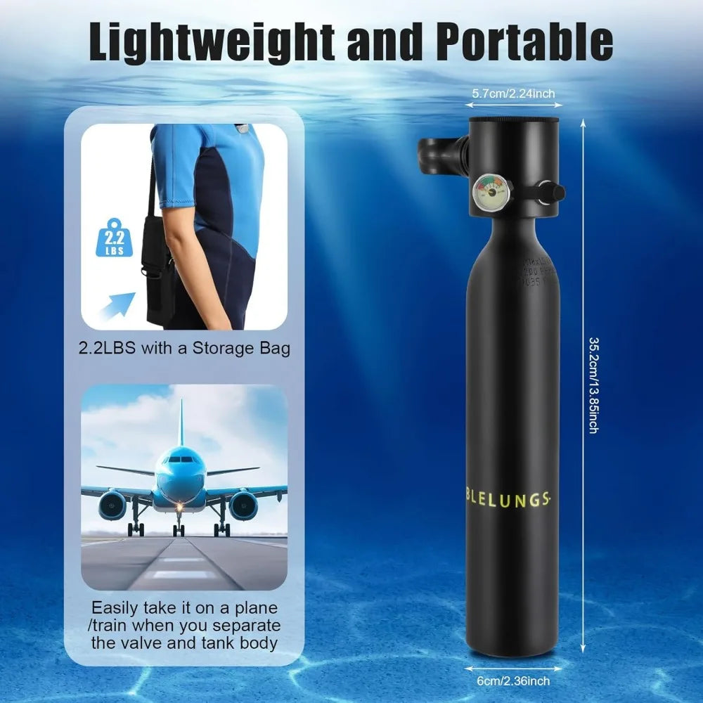 Mini Diving Oxygen Tank for 20 Minutes of Underwater Freedom