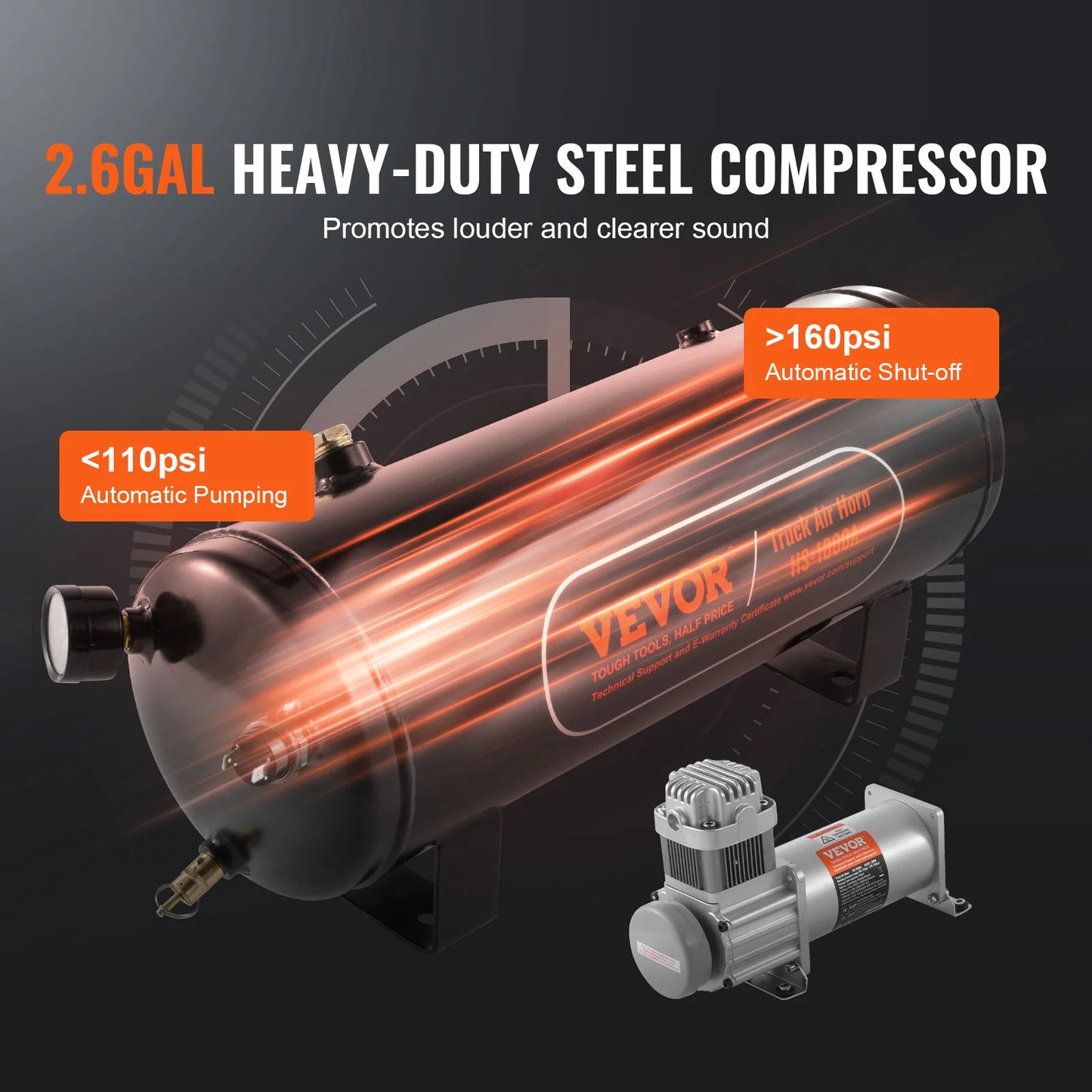 Powerful 150dB Train Horn Kit for Car and Truck