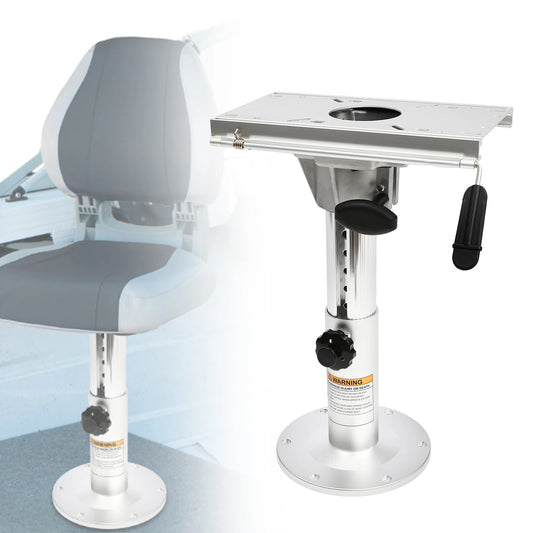 Adjustable Aluminum Boat Seat Pedestal with 360 Swivel and Slide
