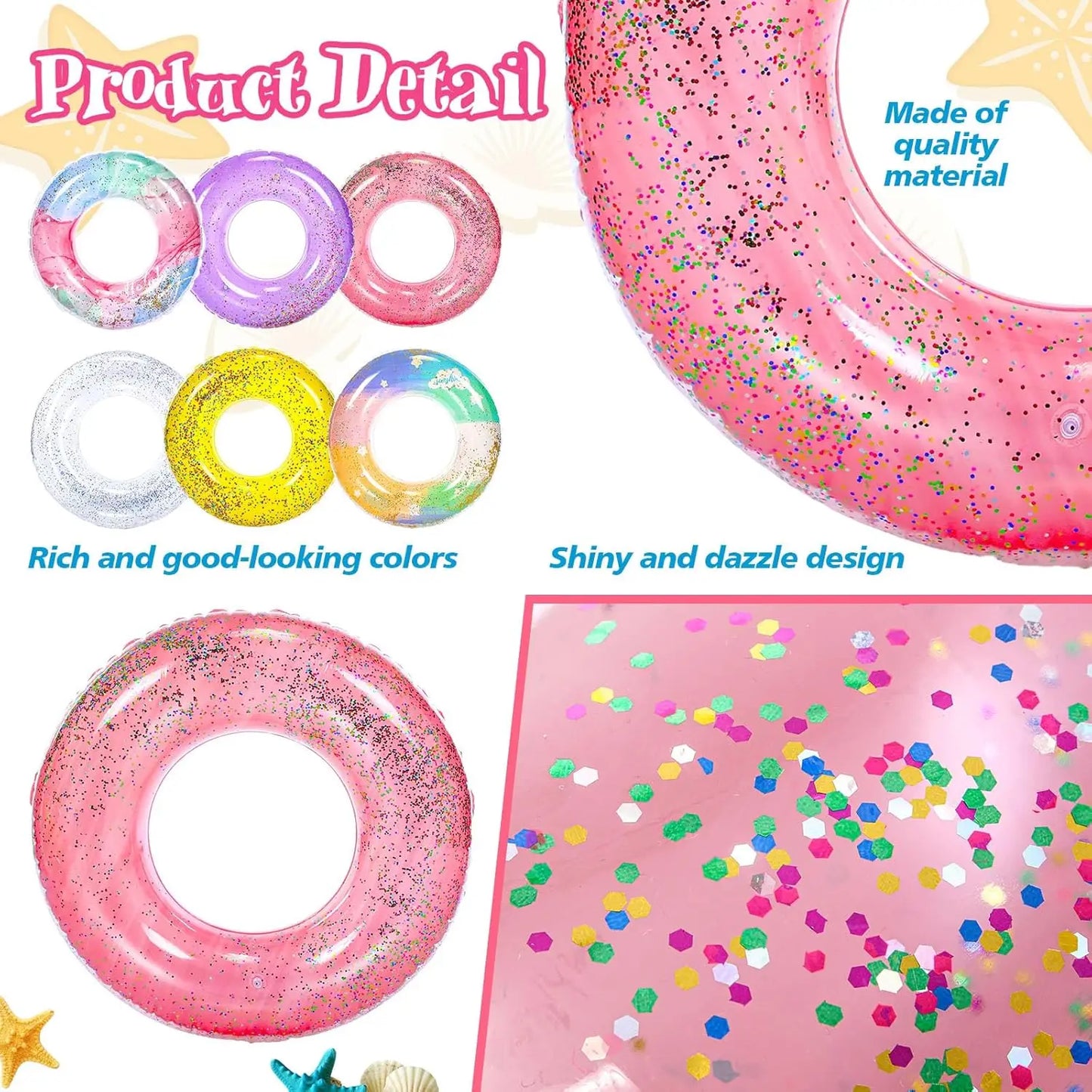 Colorful Inflatable Pool Float Rings for Kids Fun