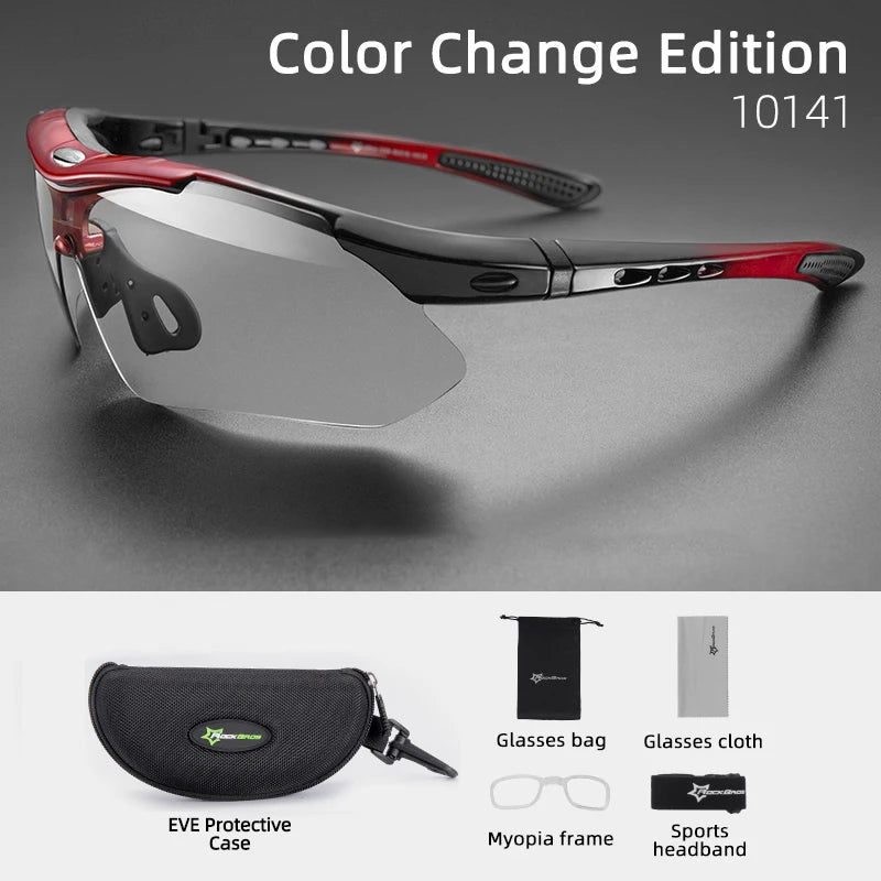 Rockbros Photochromic Cycling Glasses UV400 Protection