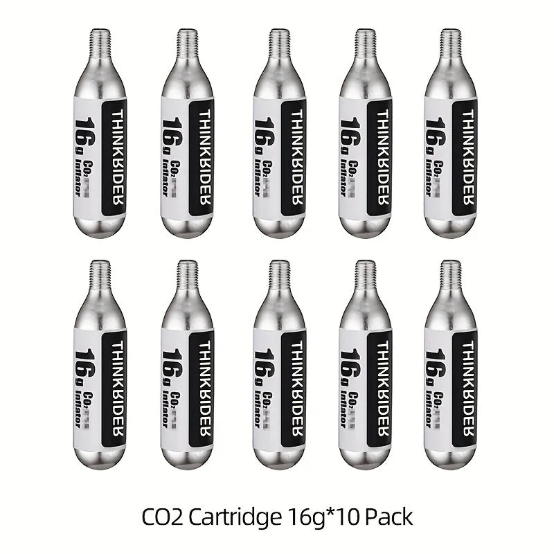 ThinkRider 16g Threaded CO2 Cartridges for Quick Bike Tire Inflation