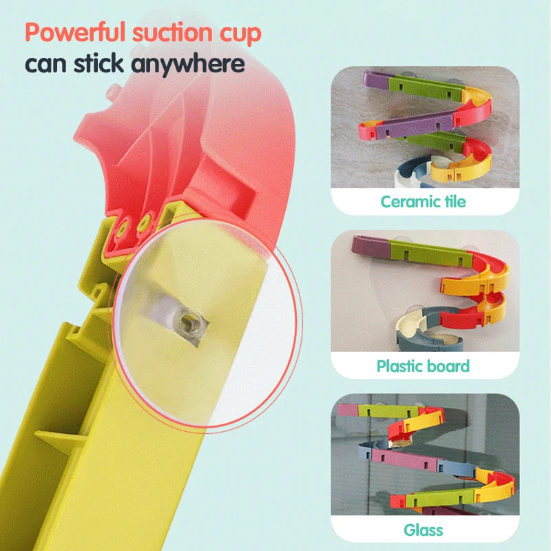 DIY Assembled Baby Bath Toys Water Slide Track for Fun Learning