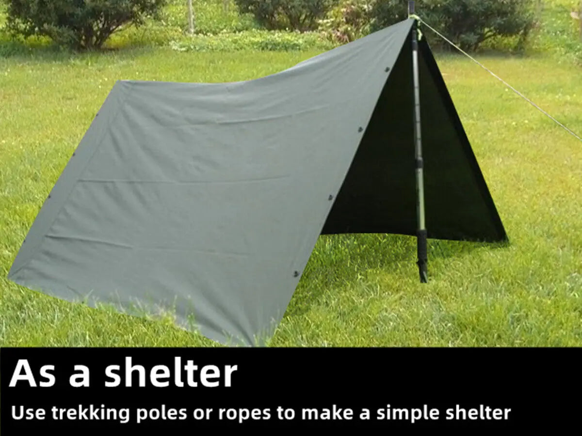 Tactical Waterproof Rain Poncho for Camping and Hiking