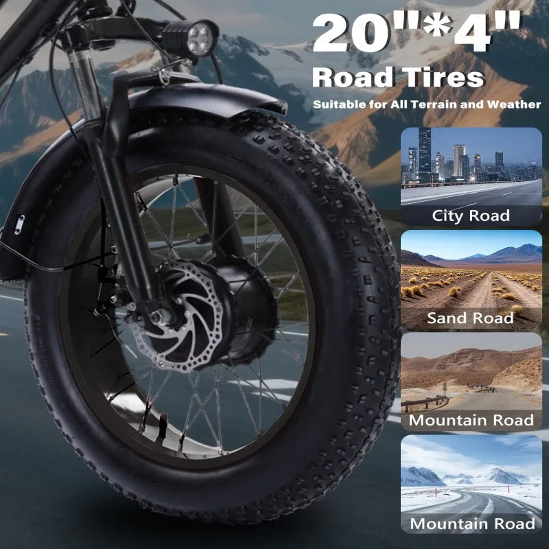 Electric Tricycle for Adults,500W Electric Trike,Electric Bicycle,20"x4.0"Fat Tire Electric Trike Fat Tire 3 Wheel electric bike