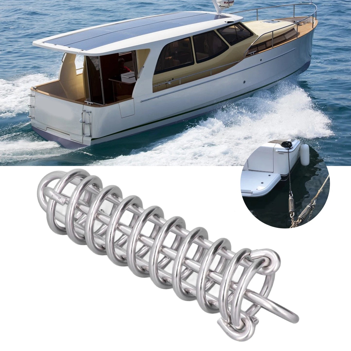 Stainless Steel Mooring Springs for Boat Docking Safety