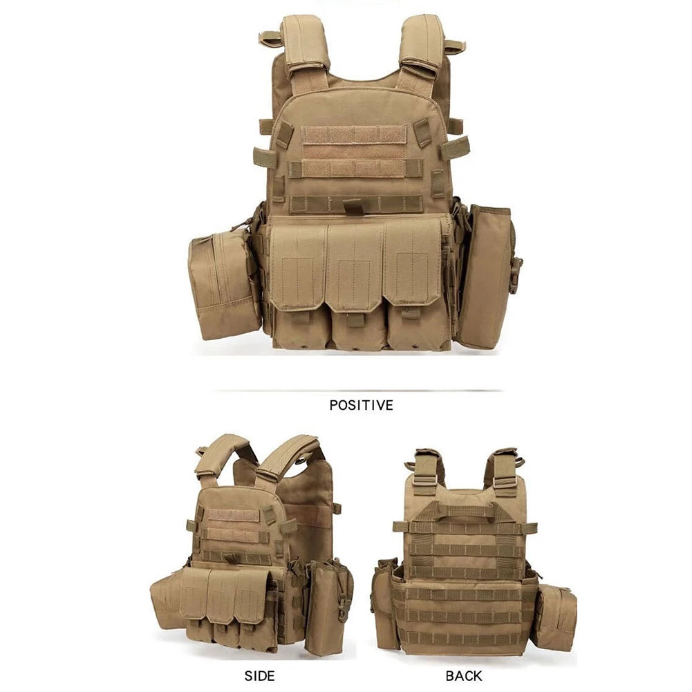 Durable Nylon Tactical Vest Plate Carrier for Outdoors