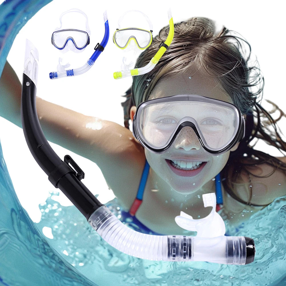 Diving Mask Snorkel Set Adjustable Anti Fog No Leakage