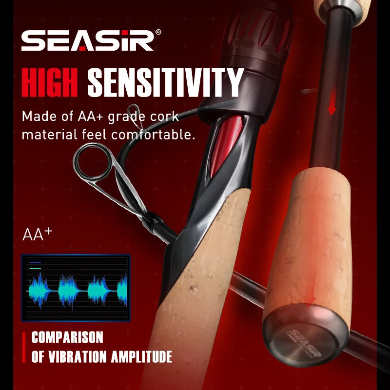 Seasir Carbon Fishing Rod with High Sensitivity and Super Drag