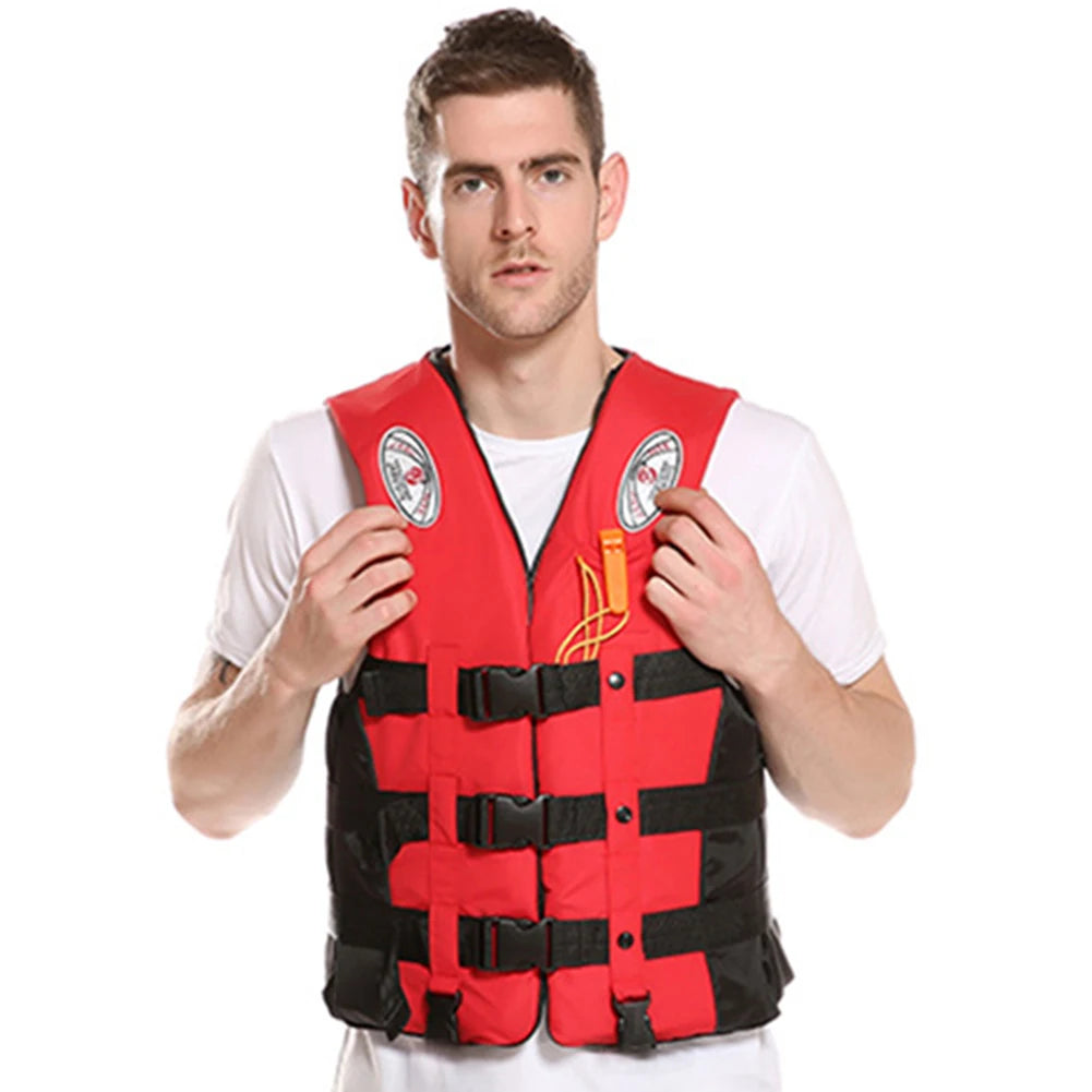 Red Buoyancy Life Vest for Water Sports Safety