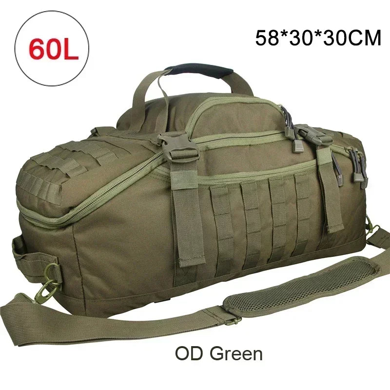 LQARMY Tactical Duffle Bag 80L For Camping Hiking Gear