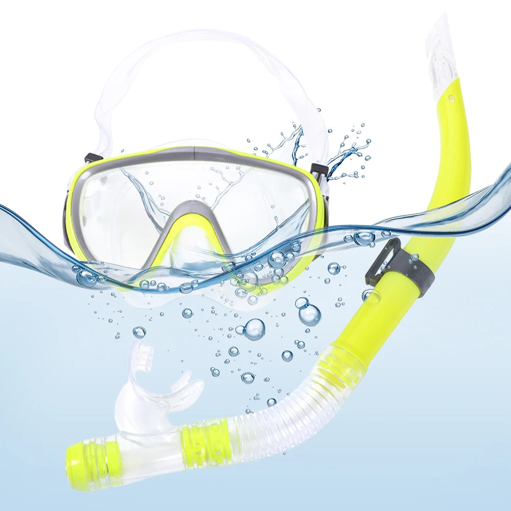 Diving Mask Snorkel Set Adjustable Anti Fog No Leakage