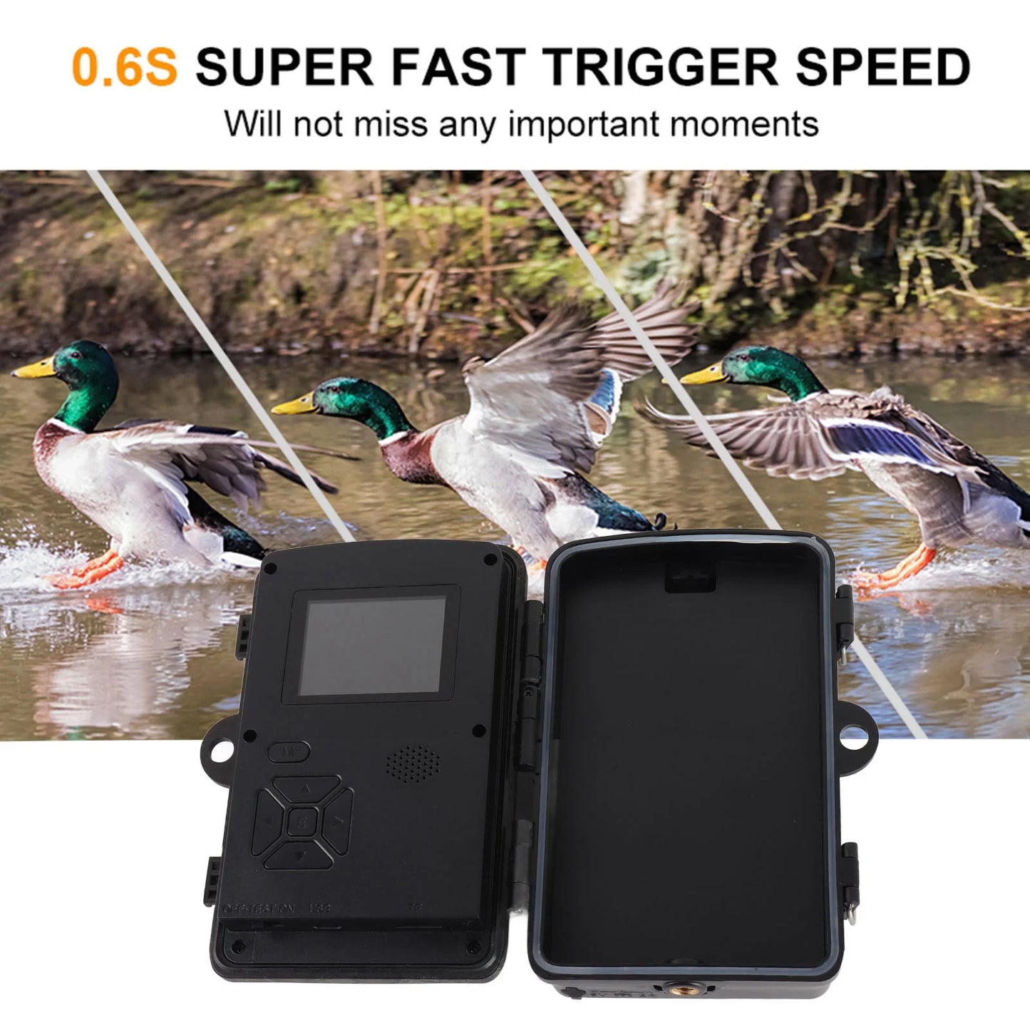 1080P Hunting Camera 16MP Night Vision Waterproof Trail Cam