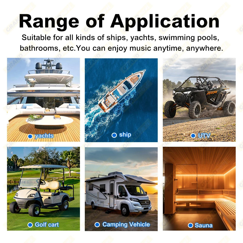 6.5 Inch Waterproof Marine Speakers for Boats and RVs