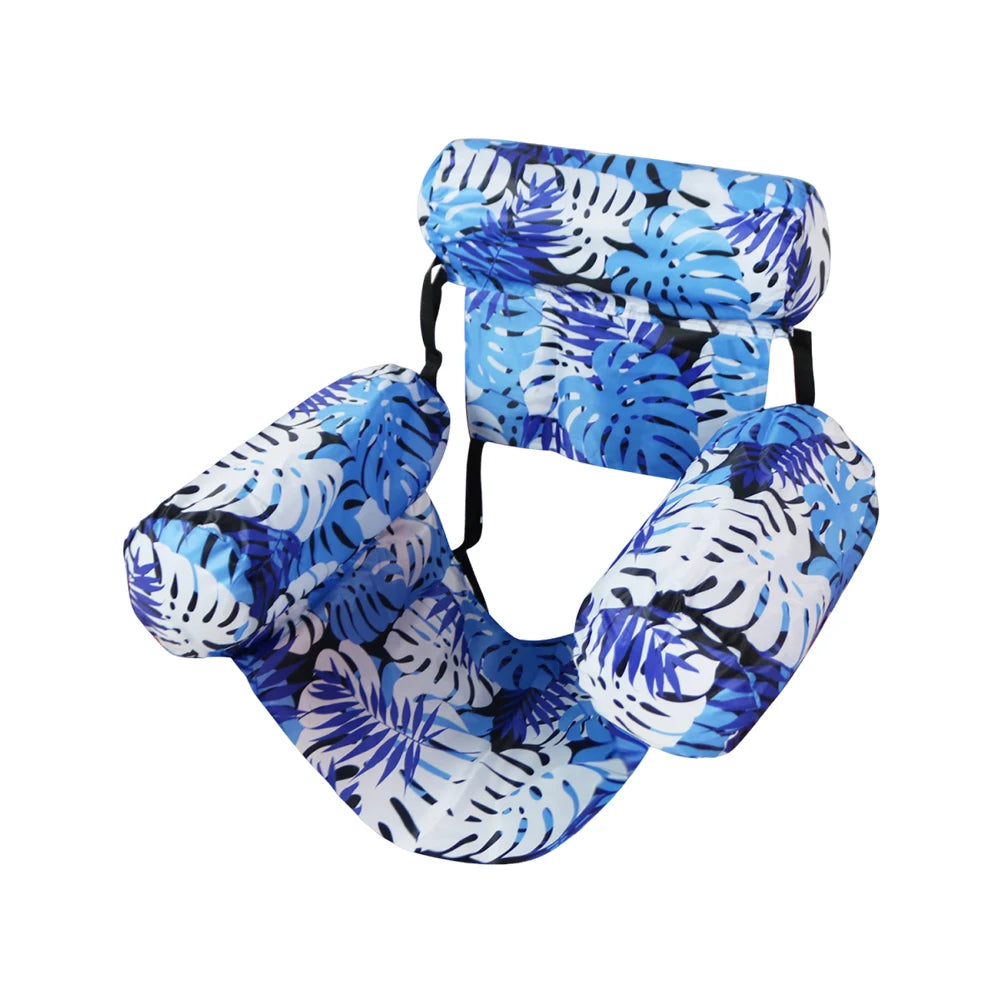 Inflatable Pool Float Lounger With Arm And Backrest
