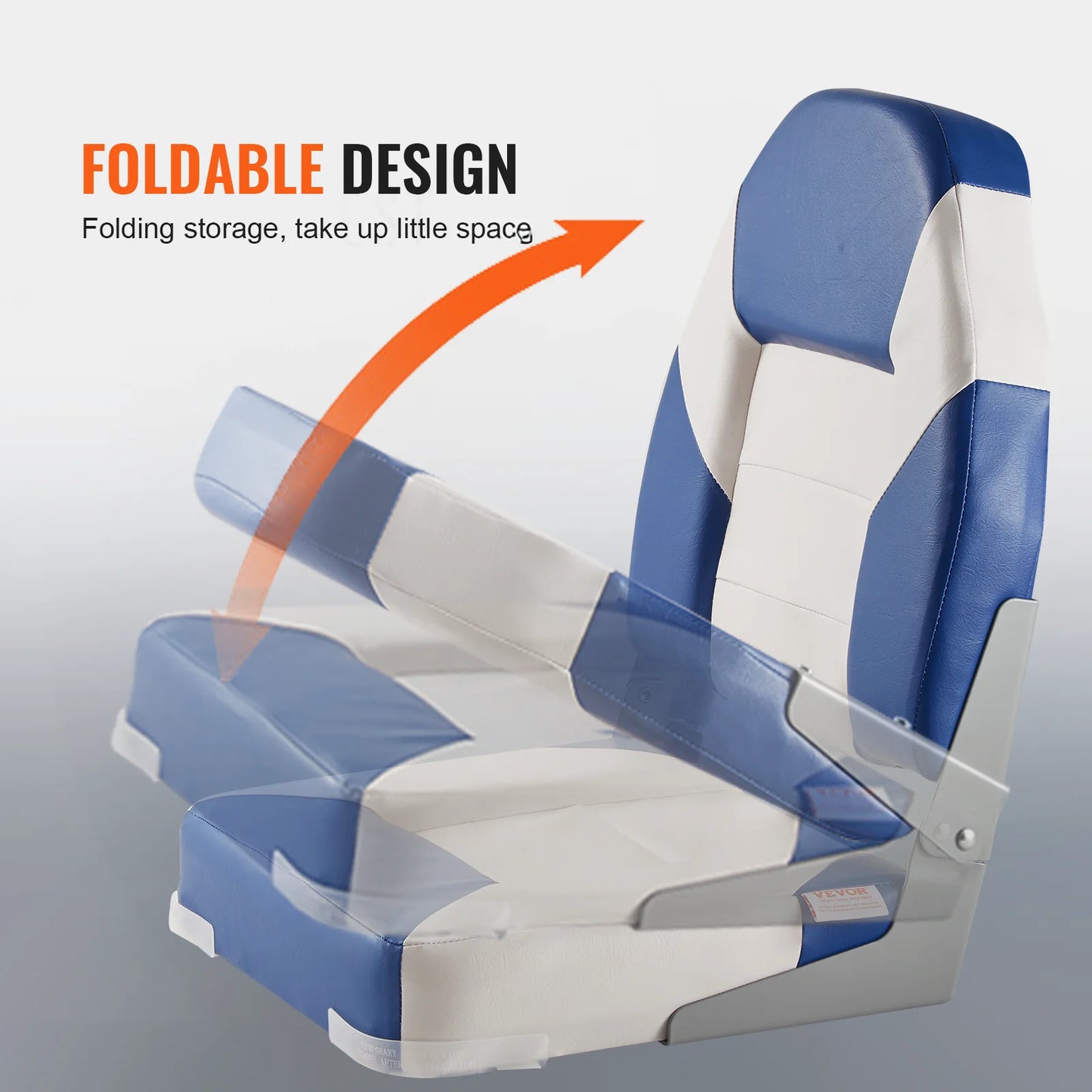 Foldable High Back Boat Seat Two Pack For Fishing Comfort